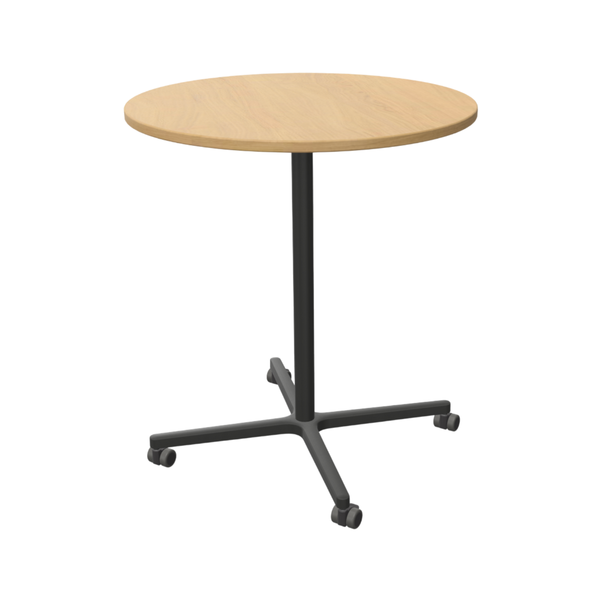 Round Soft Table Soft Work Table Round, Light Oak, On Castors – Vitra Circle for Contract