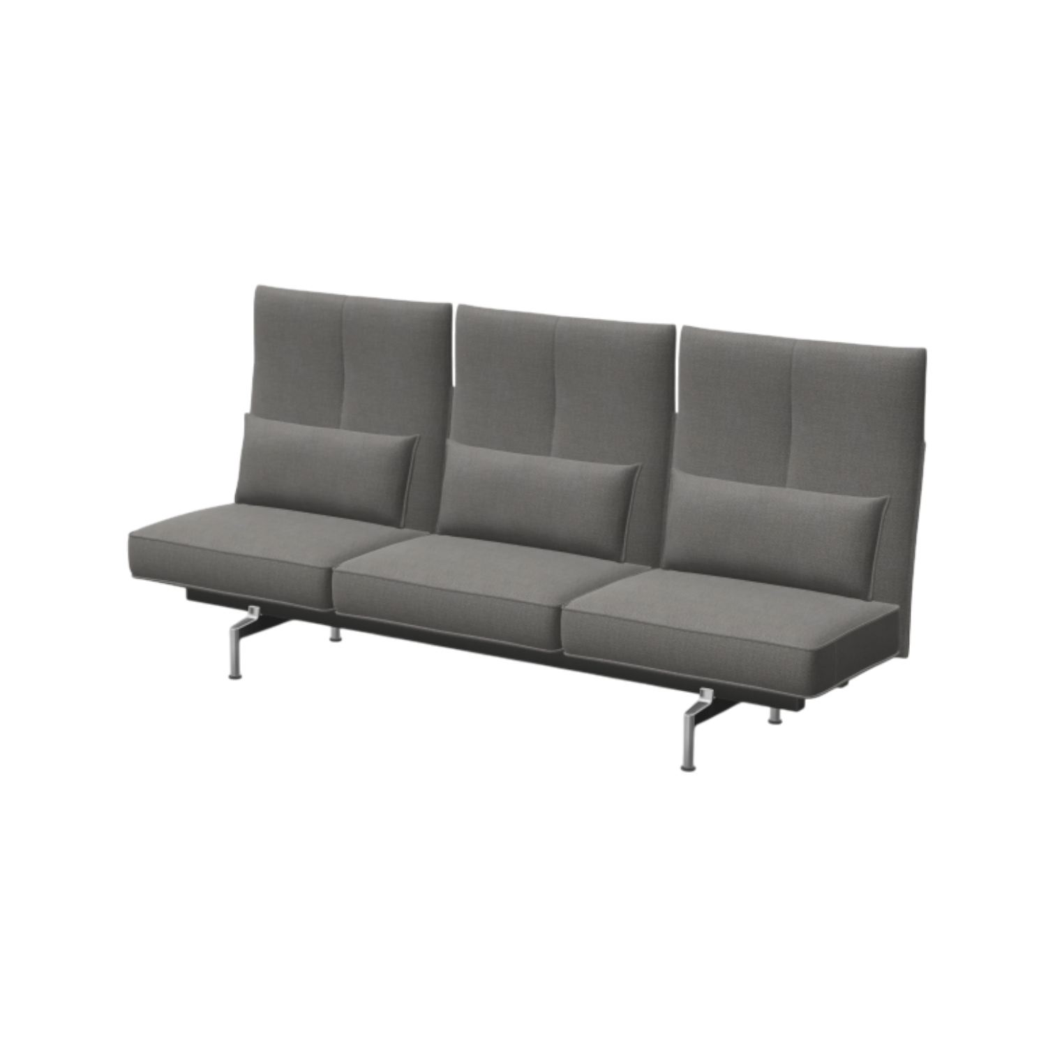 Soft Work 3-Seater, Highback, Credo Salt n Pepper