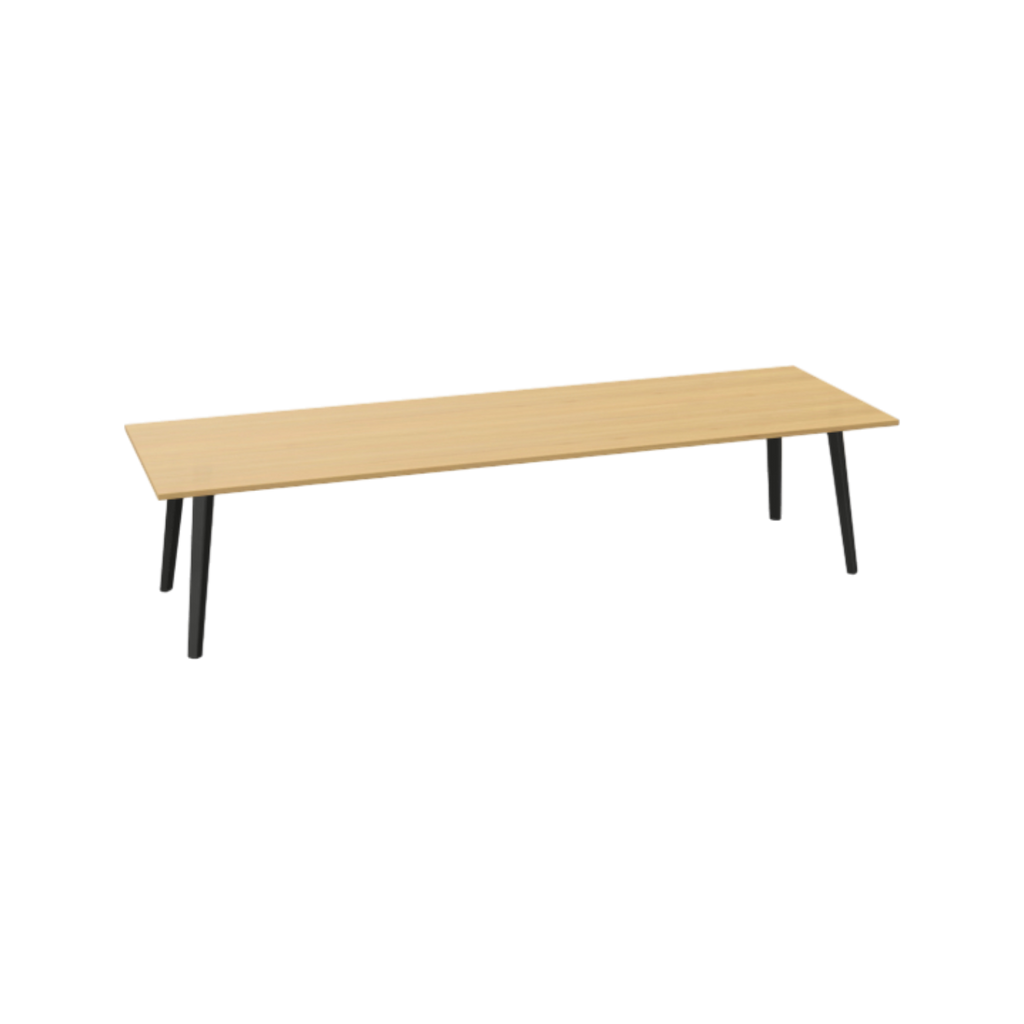 Joyn Single Bench, Furnier Eiche hell, Untergestell basic dark, 320x100 cm