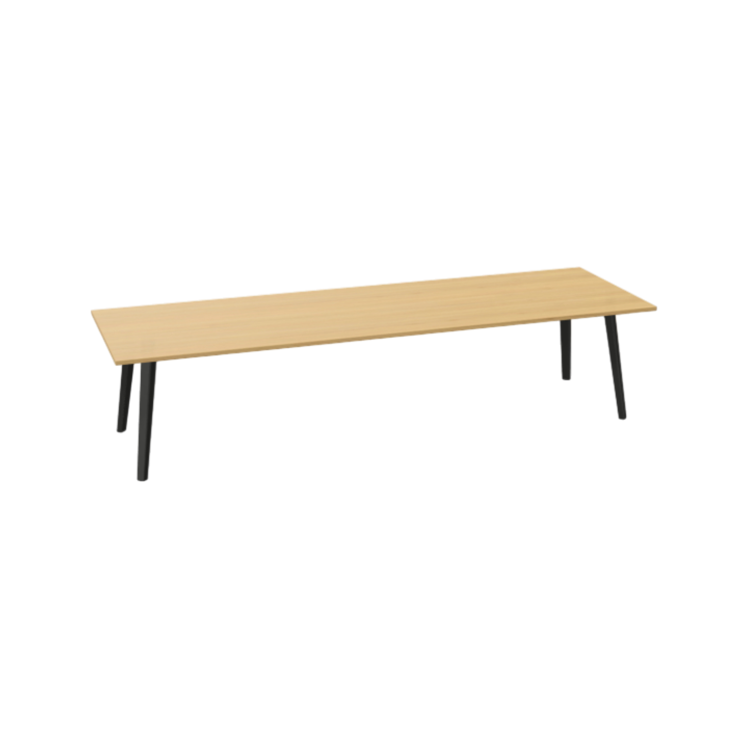 Joyn Single Bench, Furnier Eiche hell, Untergestell basic dark, 320x100 cm
